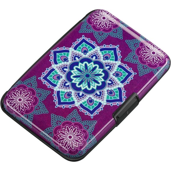 Handbags - Wallet Credit Cards Holder Purple flower